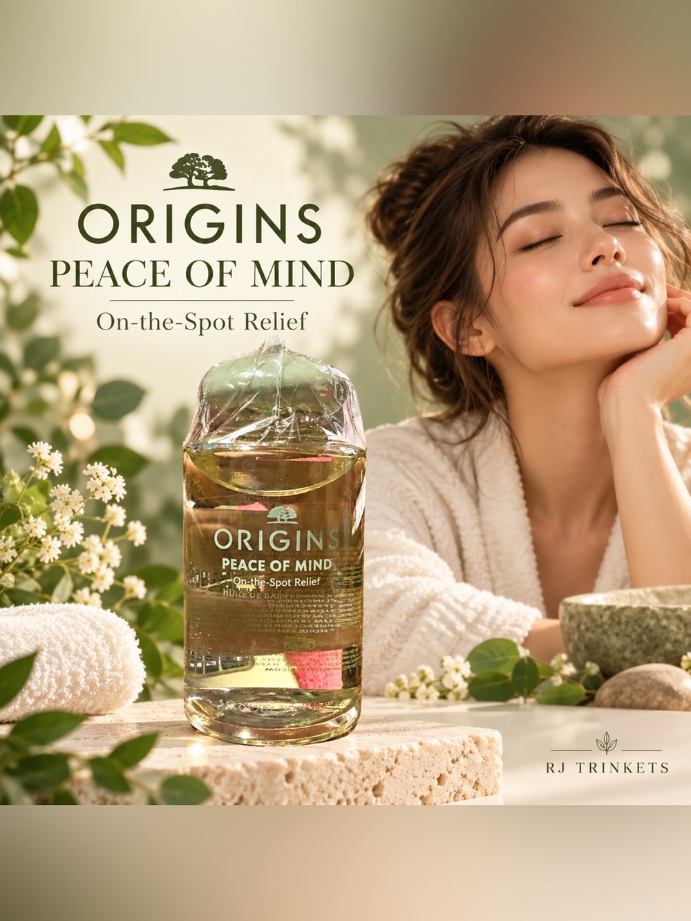 Origins Peace of Mind Soothing Serum - Green and Clear Bottle